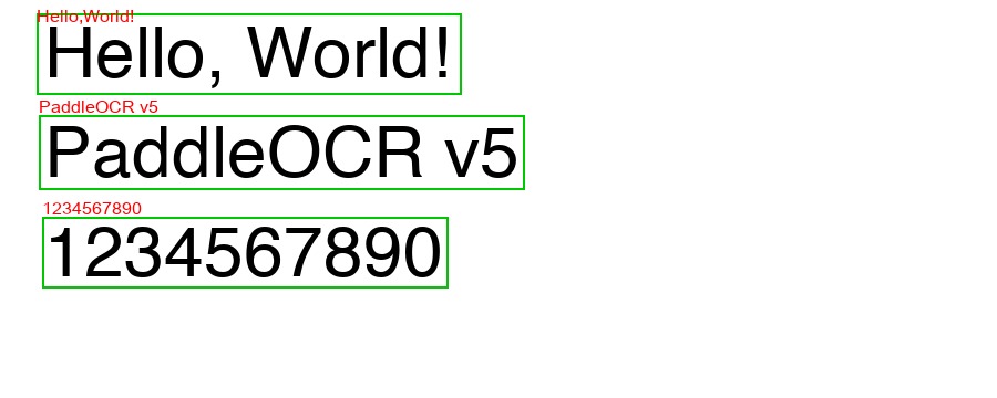 The same page with detected lines boxed and read.